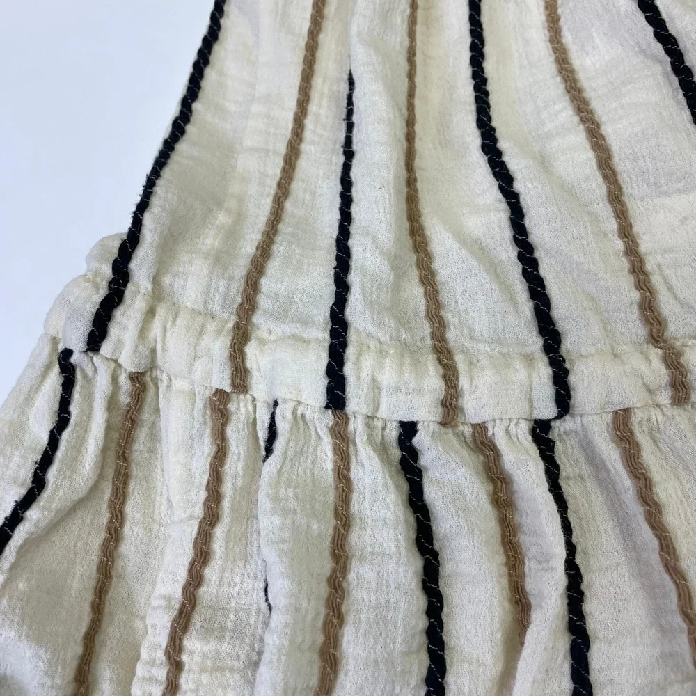 Three Graces London Striped Cotton Midi Dress 10 Beach Resortwear EuroSummer - Picture 11 of 16